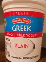 Greek whole milk yogurt plain