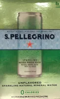 Unflavored sparkling natural water