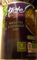 Minted pea and asparagus soup