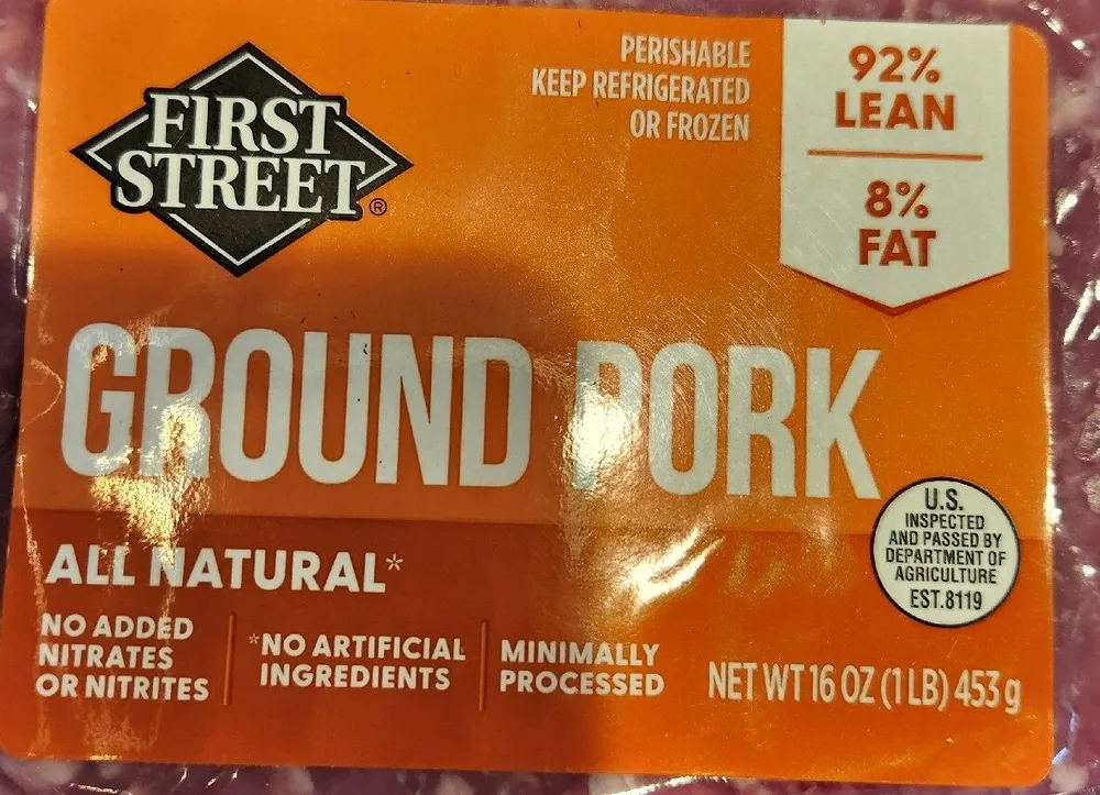 Groud Pork 92% Lean 8% Fat