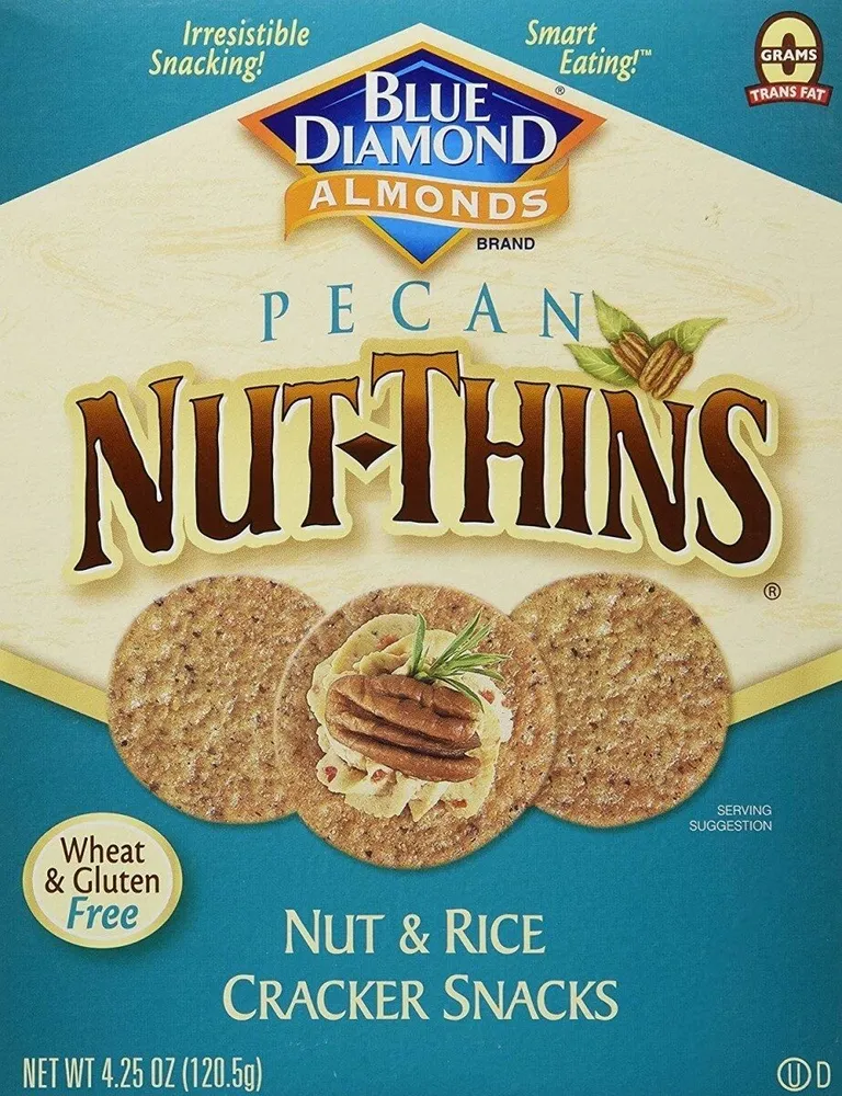 NUT THINS PECAN RICE CRACKER SNACKS WITH PECANS