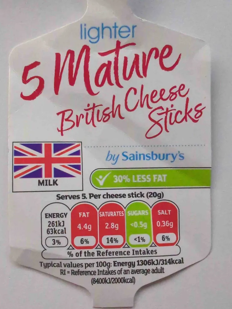 Lighter Mature British Cheese Stick