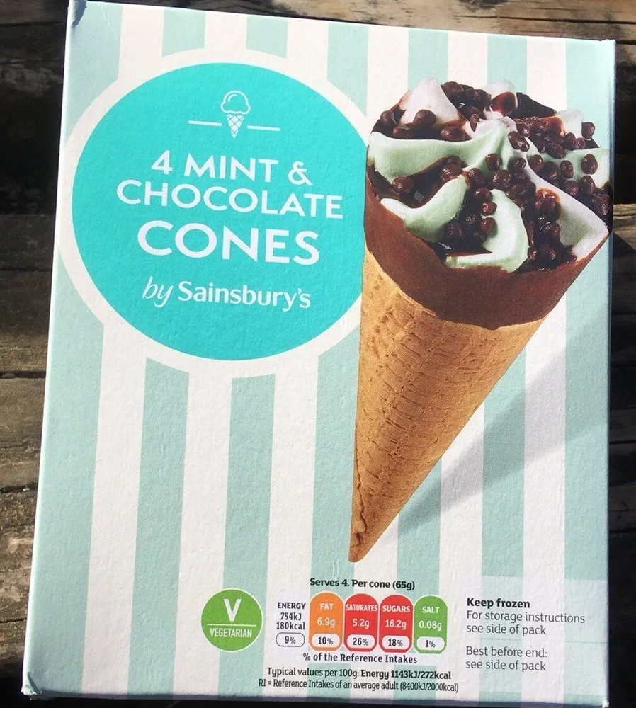 Mint&chocolate cones