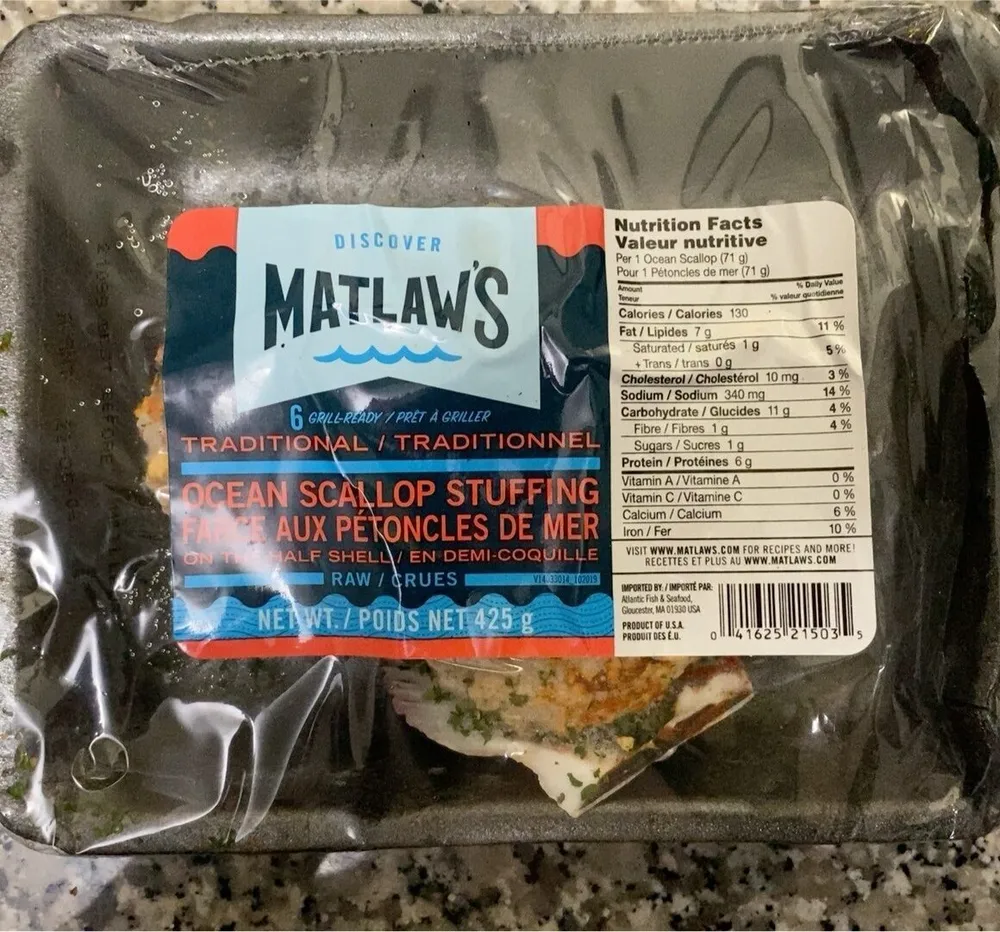 Ocean scallop stuffing