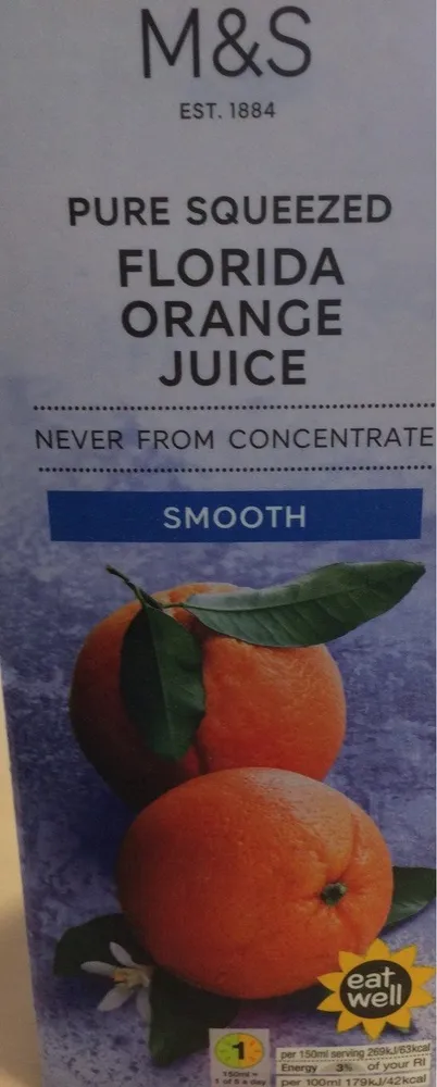 Pure squeezed florida orange juice