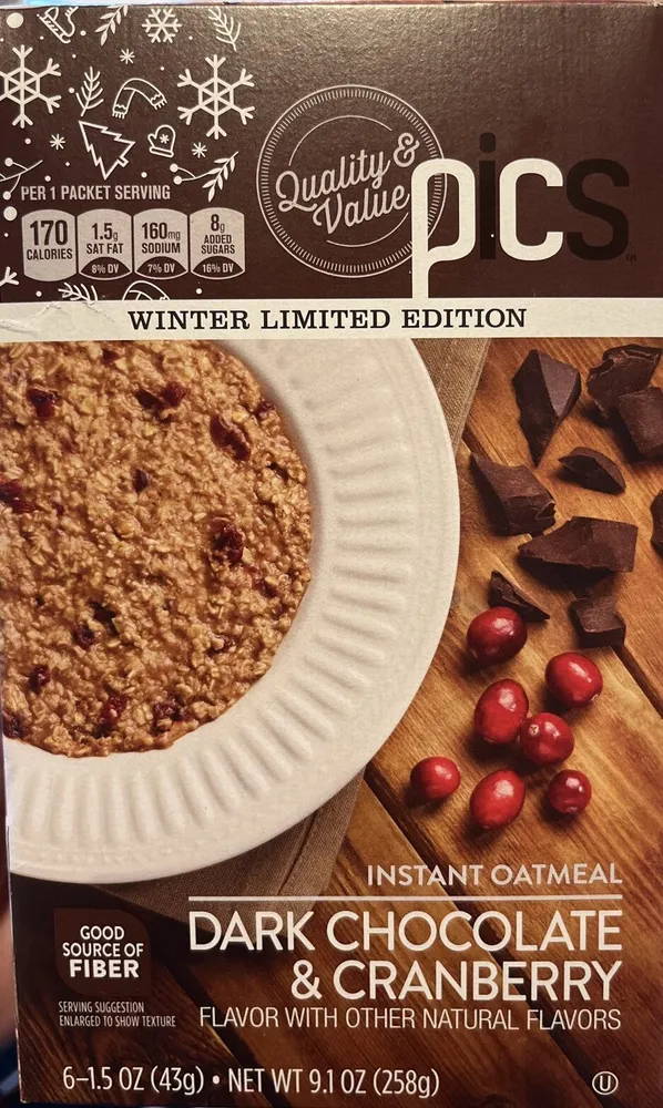 Dark Chocolate & Cranberry Oatmeal
