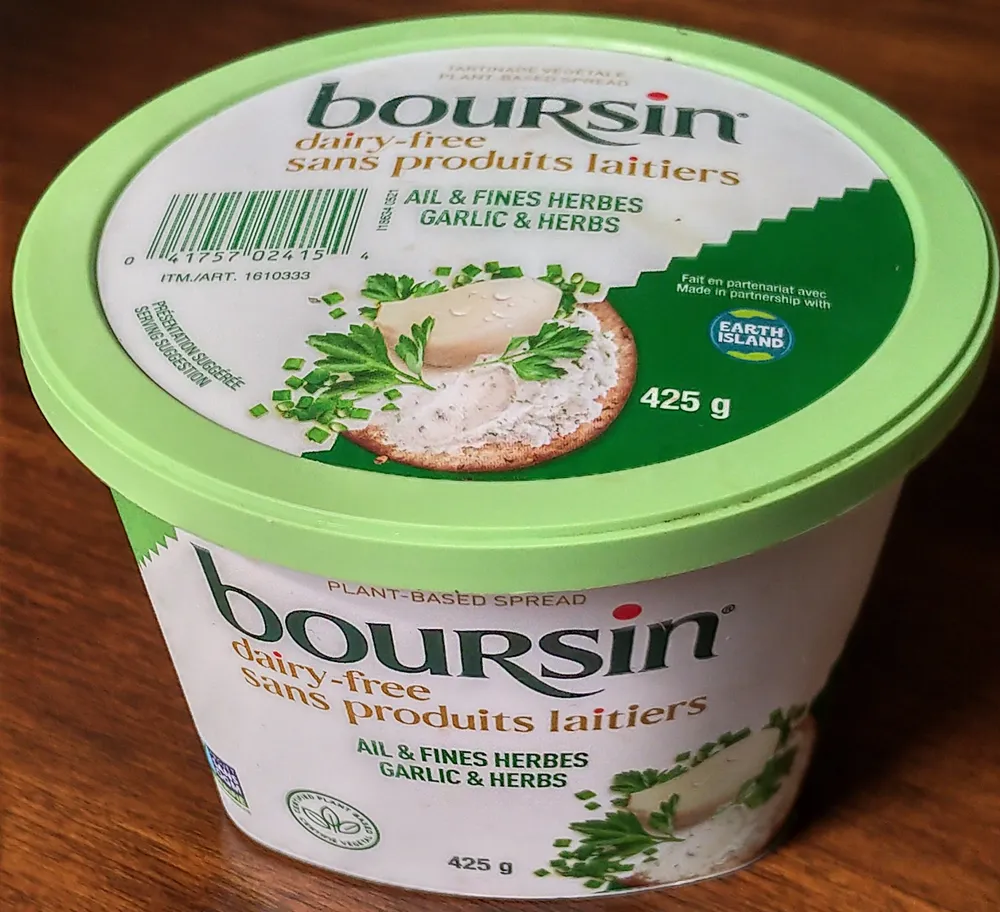Dairy Free Cheese Spread Alternative Garlic & Herbs