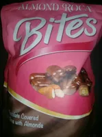 Milk chocolate covered toffee bites with almonds, milk chocolate