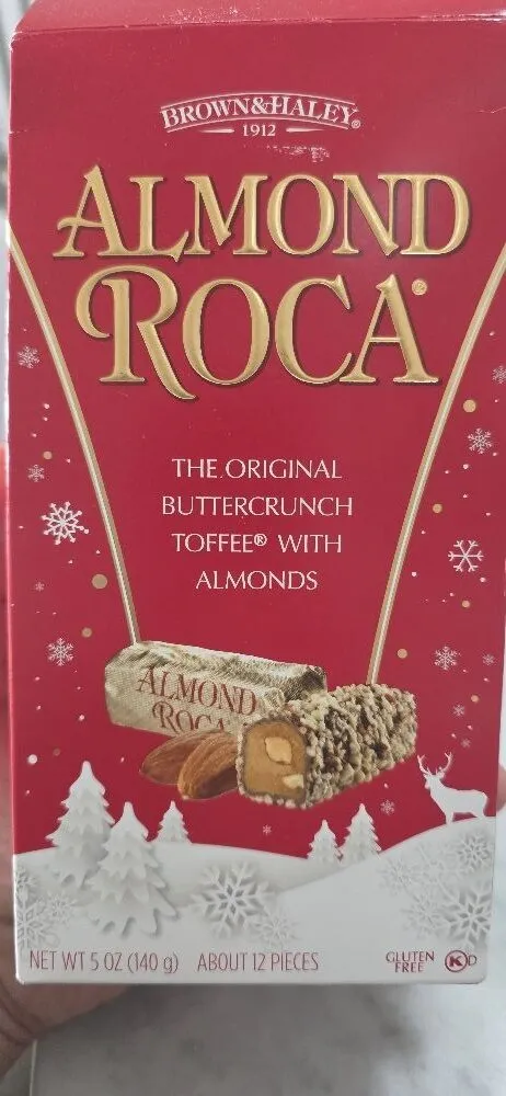 Brown & haley, almond roca, the original buttercrunch toffee with almonds