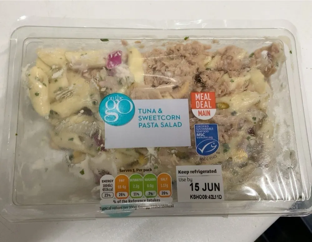Tuna sweetcorn pasta