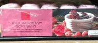 Iced raspberry soft buns
