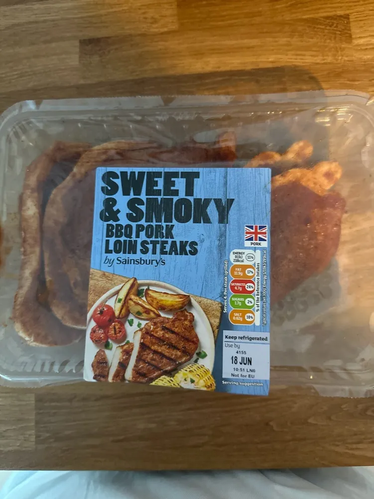 4 Sweet & Smoky BBQ Pork Loin Steaks