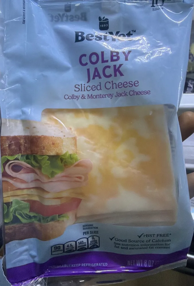 Colby Jack Single Slice