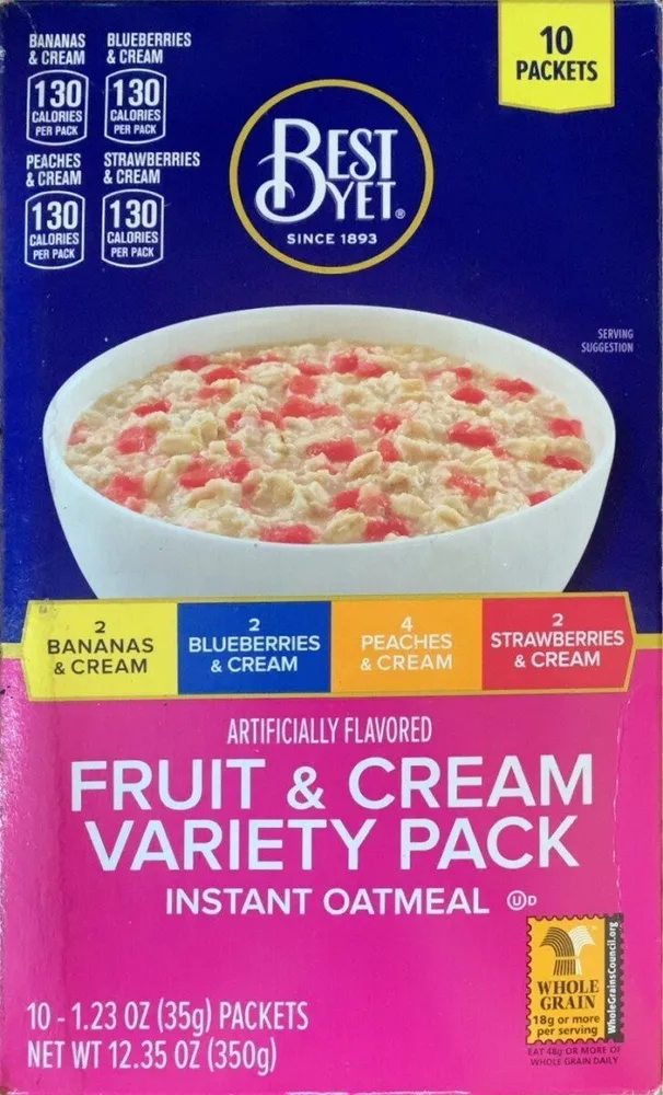 Fruit & Cream Variety Pack Instant Oatmeal