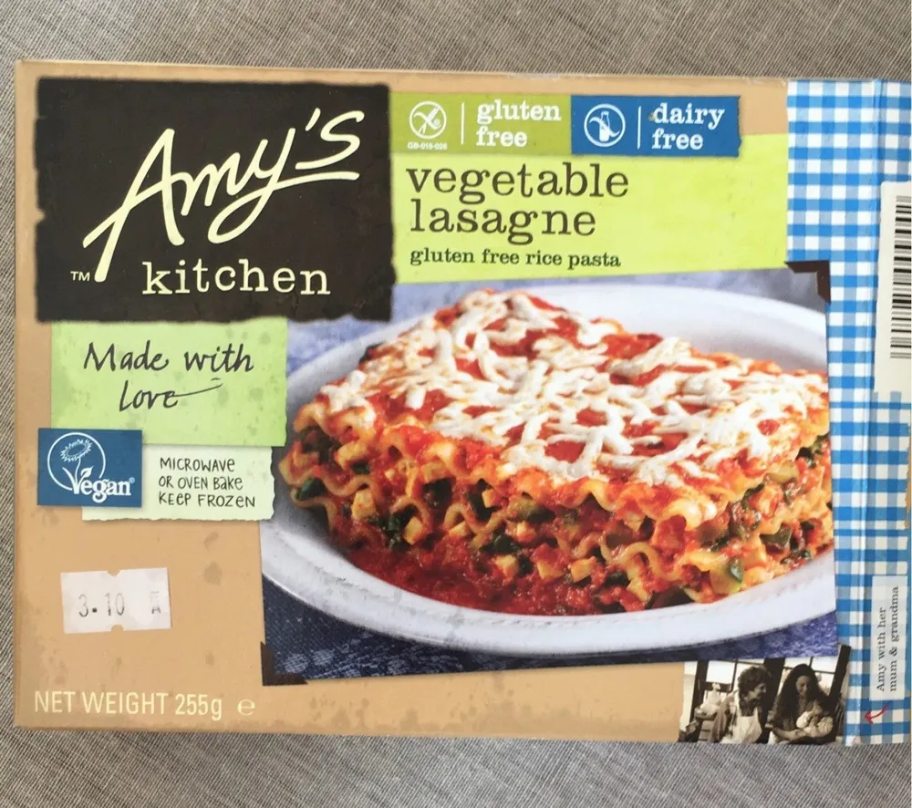 Vegetable lasagna (dairy free)