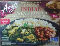 INDIAN PALAK PANEER Creamed Spinach & Cheese with Rajmah Dal