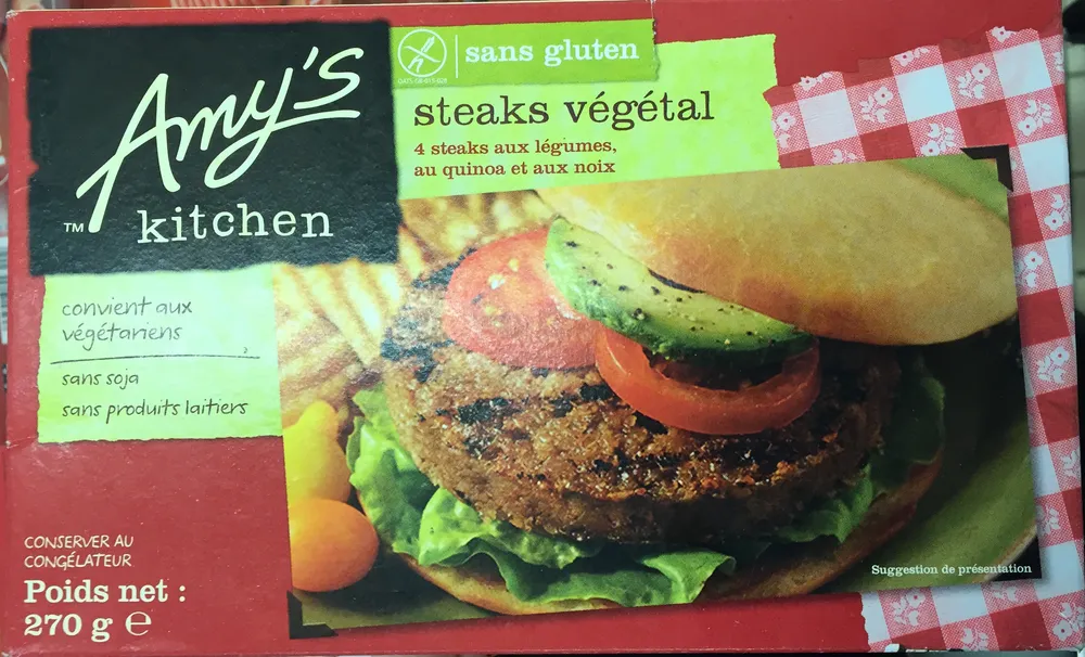 4 Steaks aux légumes, au quinoa et aux noix