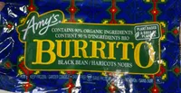 Black Bean Burrito, 90% Organic.