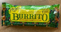 GF Bean & Rice Burrito, 91% Organic, Gluten Free.