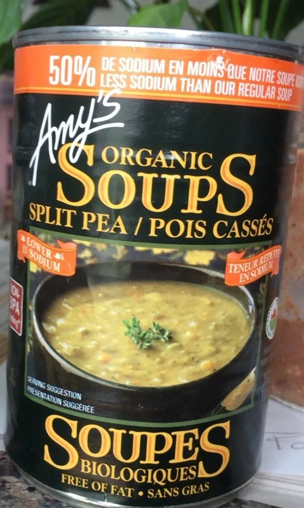Soupe biologique aux pois