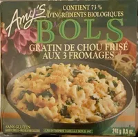 Bols gratin de chou frisé aux 3 fromages