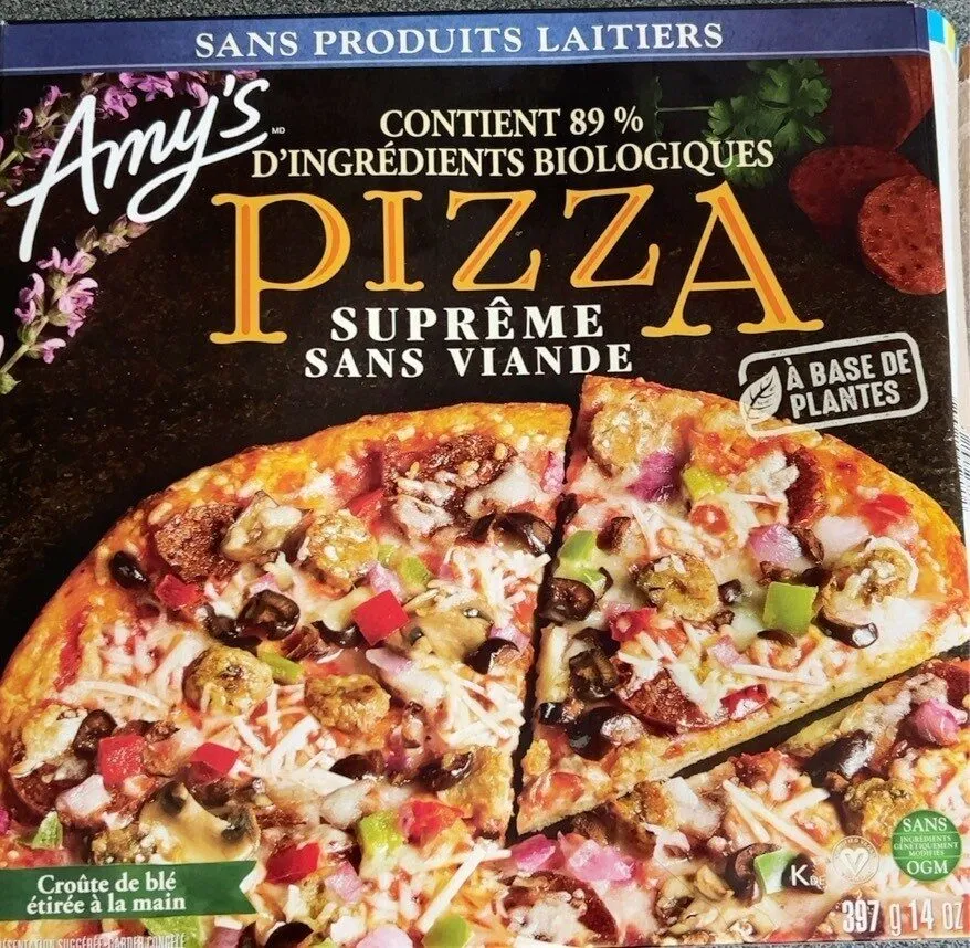 Pizza suprême sans viande