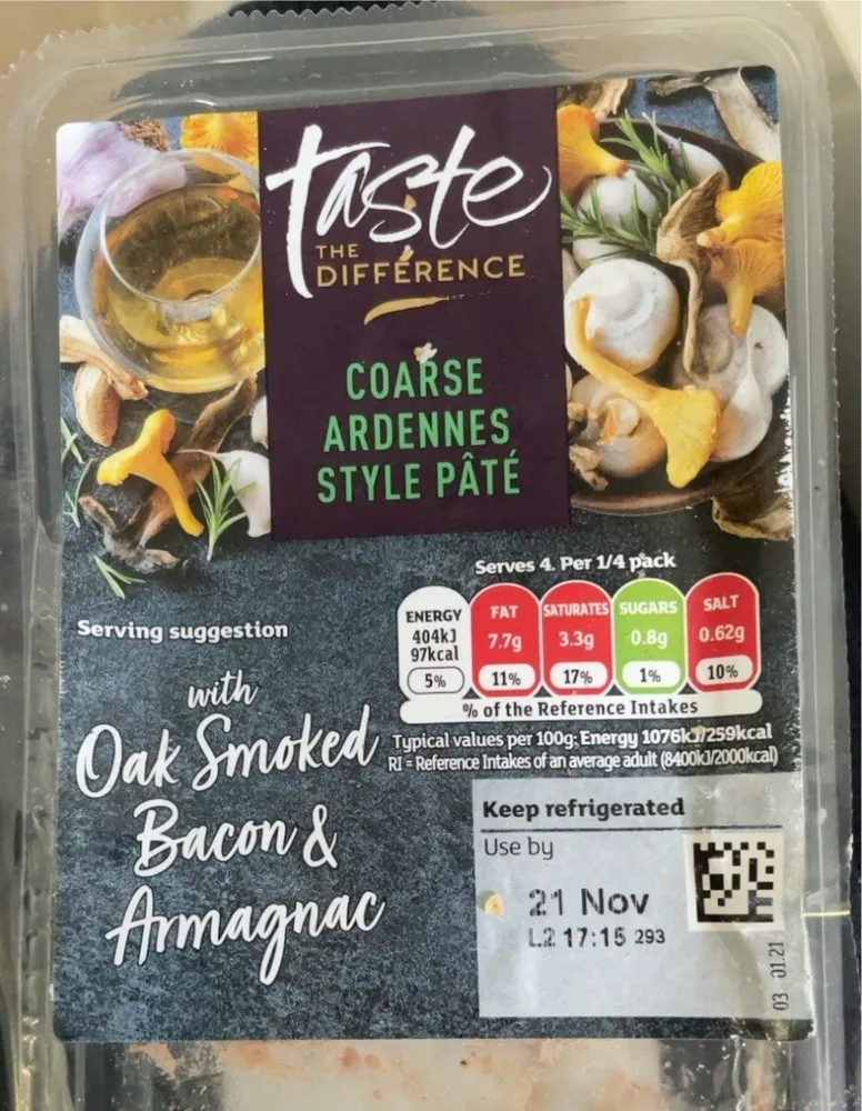 Coarse ardennes style pate