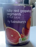 Ruby red grapefruit segments in fruit juice