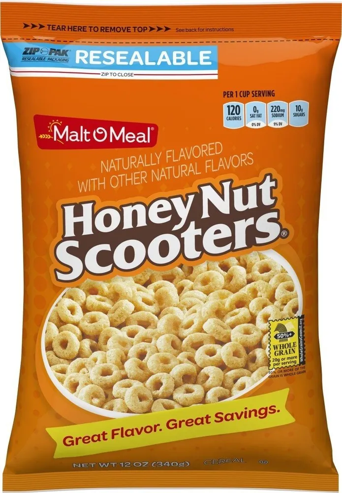 Malt o meal honey nut scooters cereal