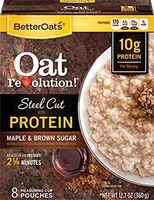 Steel Cut Quick Cooking Oatmeal with flax seeds, Maple & Brown Sugar