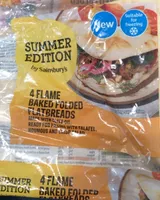 Flame baked folded flatbreads