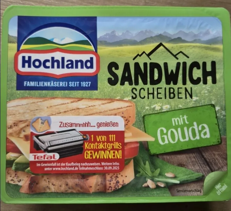 Sandwich Scheiben mit Gouda