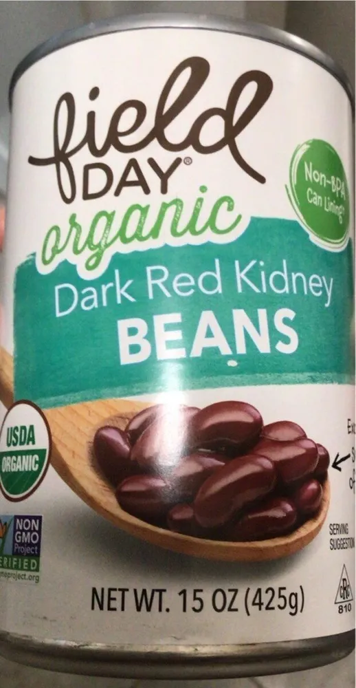Field day organic dark red kidney beans