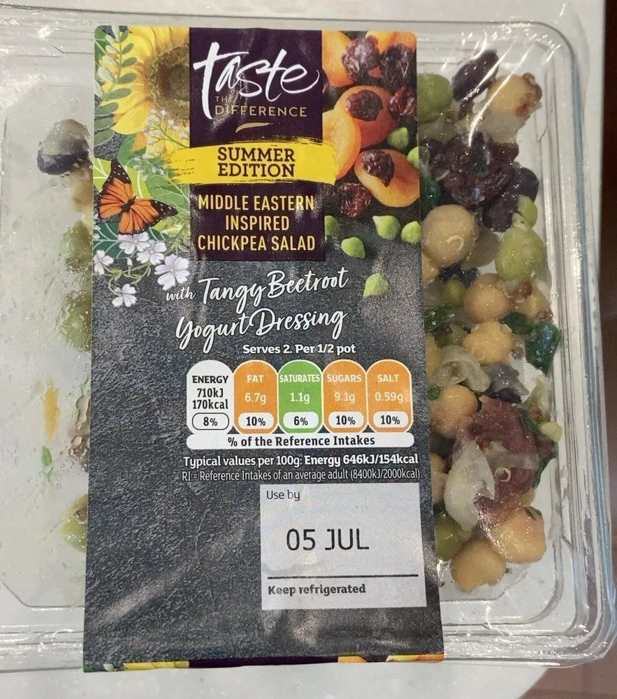 Middle Eastern inspired chickpea salad