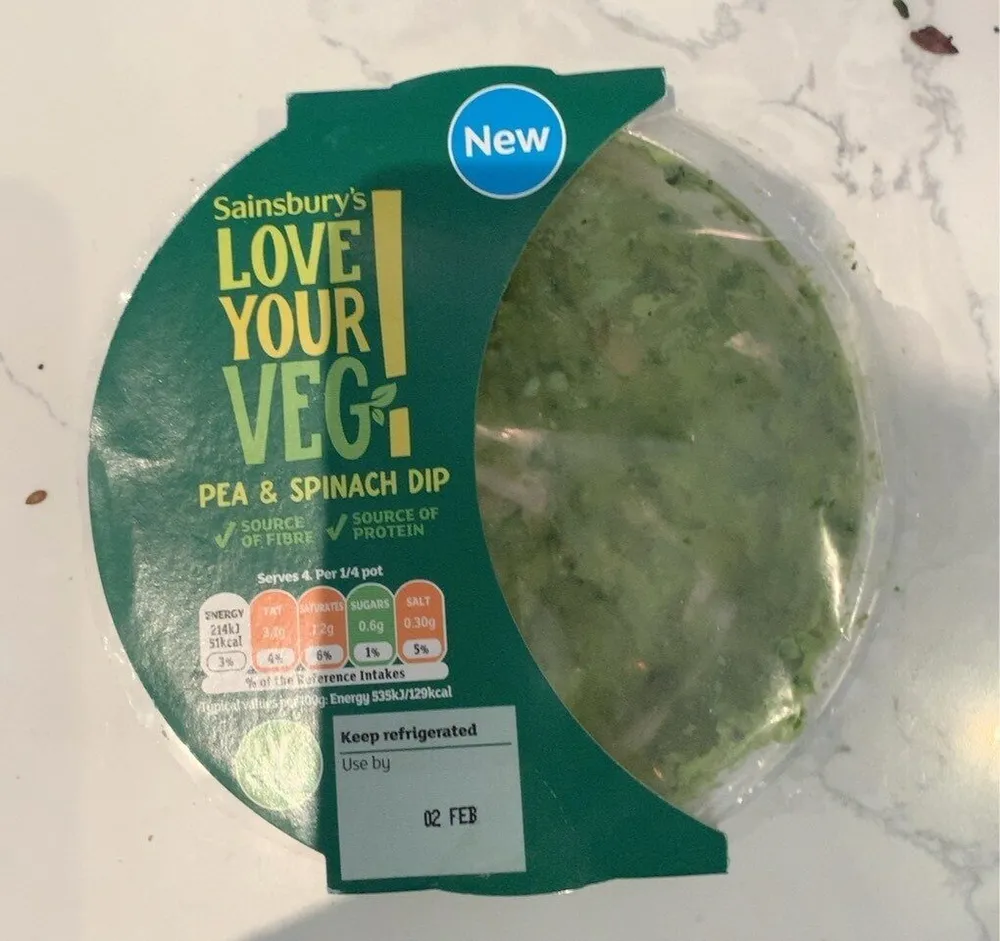Pea and spinach dip