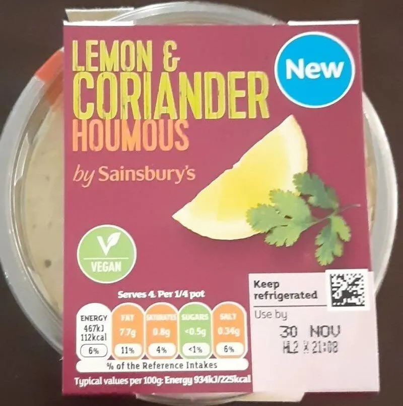 Lemon and Coriander Houmous