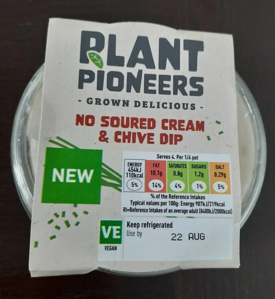 No soured cream & chive dip