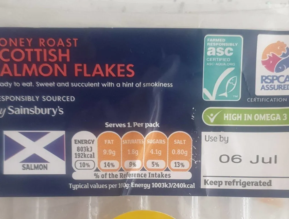 Honey Roast Scottish Salmon Flakes