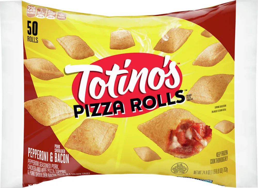 Pizza rolls pepperoni seasoned pork