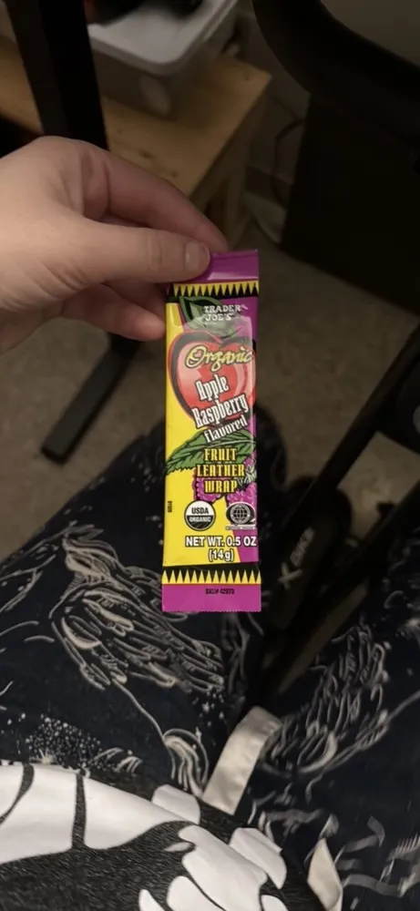 Organic Apple Raspberry flavored Fruit Leather Wrap