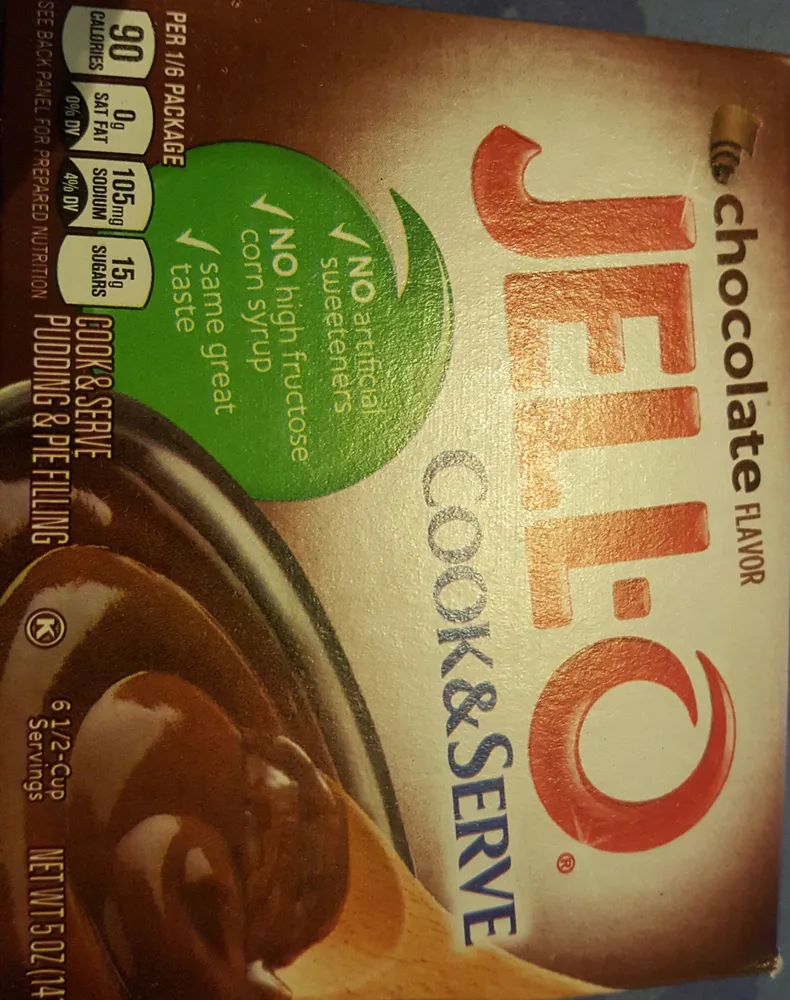 Chocolate Flavor JELL-O Cook & Serve