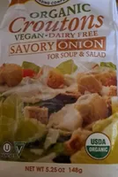 Savory onion organic croutons for soup & salad