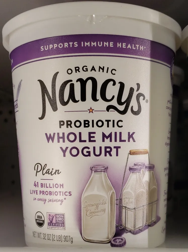Organic Nancy's Probiotic Whole Milk Yogurt Plain