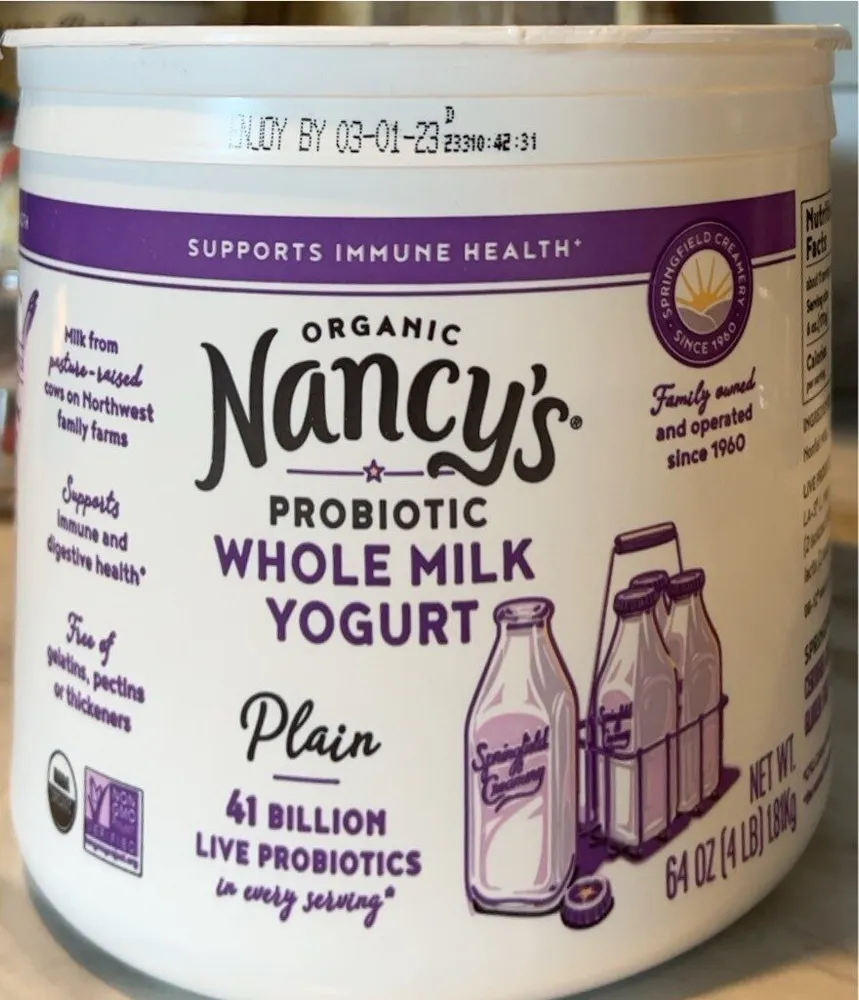 Organic Nancy's Probiotic Whole Milk Yogurt Plain