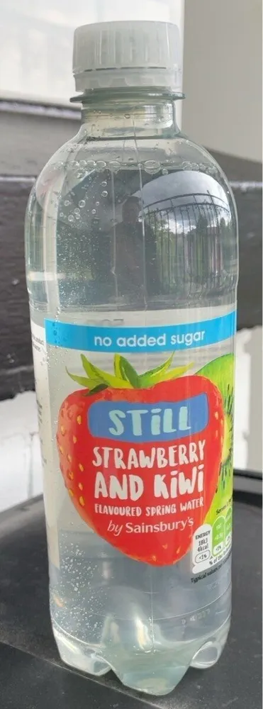 Strawberry and kiwi spring water