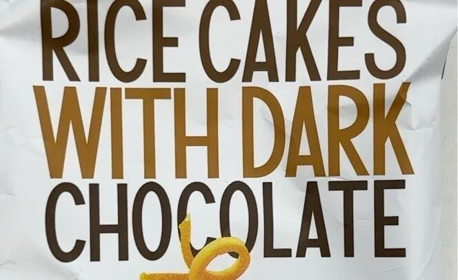 Rice cake with dark chocolate
