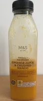 Orange juice and crushed mango