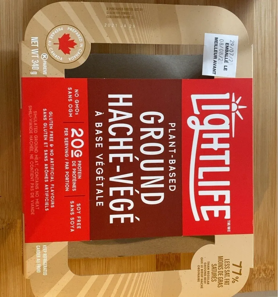 Haché-végé a base vegetale