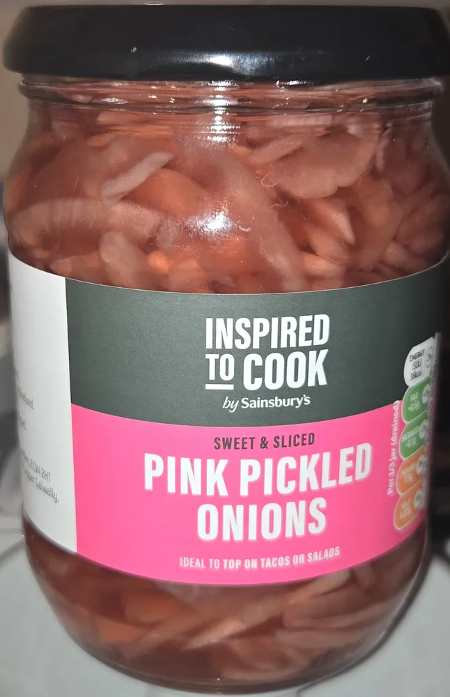 Pink pickled onions