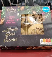 Cherry rum and coconut mince pies